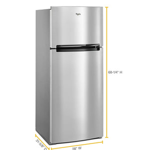 Whirlpool Flexible Storage Bin 17.6-cu ft Top-Freezer Refrigerator ( Fingerprint Resistant Metallic Steel )