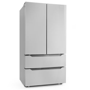 Cosmo Counter-Depth 22.5-cu ft 4 -Door French Door Refrigerator with Ice Maker ( Stainless steel ) ENERGY STAR Certified