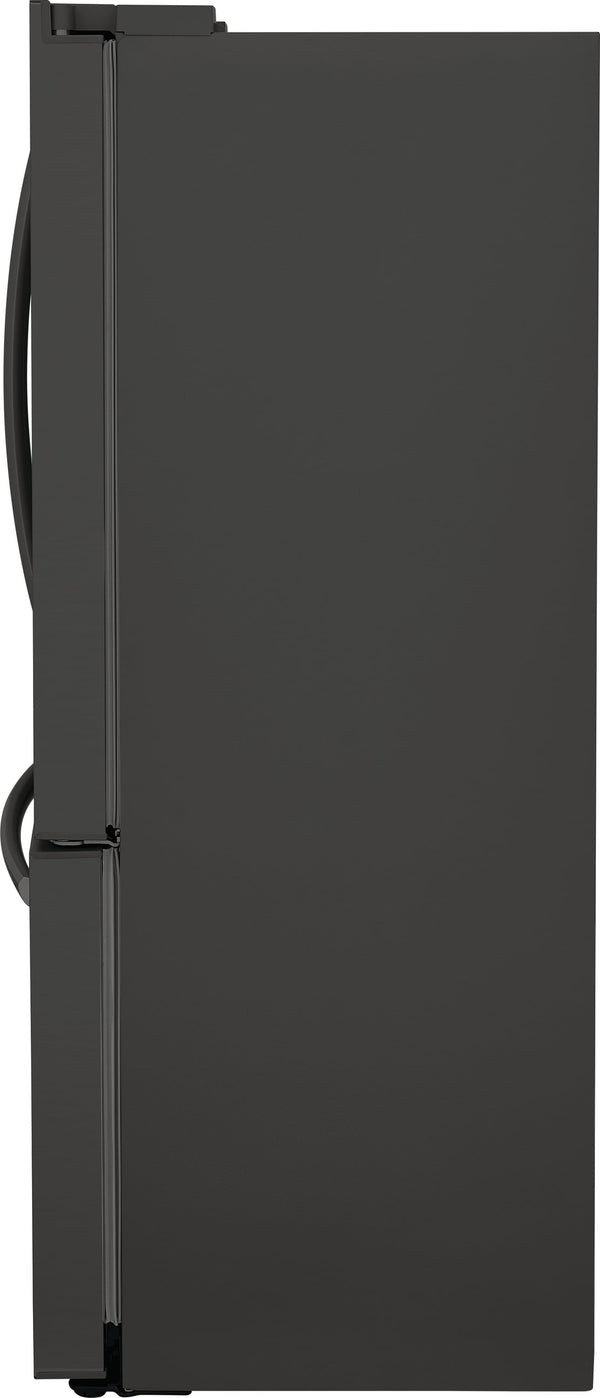 Frigidaire Gallery Counter-Depth 22.6-cu ft 3 -Door French Door Refrigerator with Dual Ice Maker with Water and Ice Dispenser ( Fingerprint Resistant Black Stainless Steel ) ENERGY STAR Certified