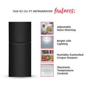 Frigidaire 10.1-cu ft Counter-Depth Top-Freezer Refrigerator ( Black ) Garage Ready ENERGY STAR Certified