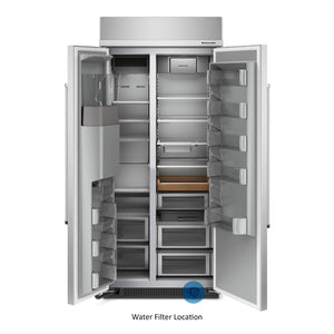 KitchenAid 20.8-cu ft Counter-Depth Side-by-Side Refrigerator Built-In ,Water and Ice Dispenser ( Stainless Steel )