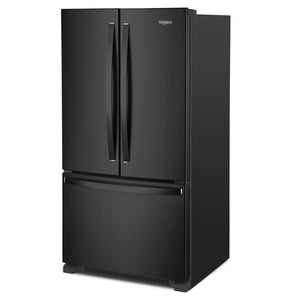 Whirlpool Counter-Depth 20-cu ft 3 -Door French Door Refrigerator with Ice Maker ( Black ) ENERGY STAR Certified