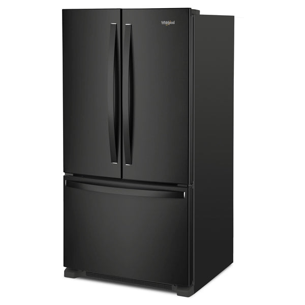 Whirlpool Counter-Depth 20-cu ft 3 -Door French Door Refrigerator with Ice Maker ( Black ) ENERGY STAR Certified