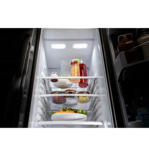 GE Profile 21.9-cu ft Counter-Depth Side-by-Side Refrigerator with Ice Maker ,Water and Ice Dispenser ( Stainless Steel )