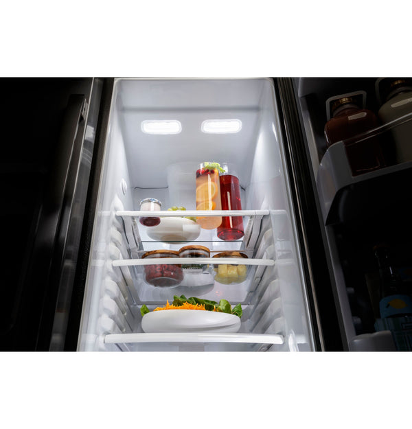 GE Profile 21.9-cu ft Counter-Depth Side-by-Side Refrigerator with Ice Maker ,Water and Ice Dispenser ( Stainless Steel )