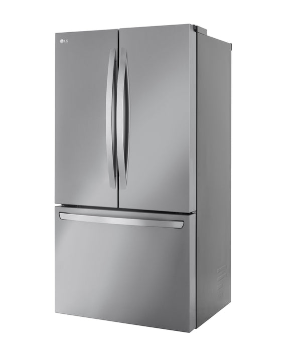 LG Counter-Depth MAX 26.5-cu ft 3 -Door Smart Compatible French Door Refrigerator with Ice Maker with Water Dispenser ( Stainless Steel ) ENERGY STAR Certified