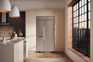 LG STUDIO 25.6-cu ft Counter-Depth Side-by-Side Refrigerator Built-In Smart Compatible with Ice Maker ,Water and Ice Dispenser ( Stainless Steel )