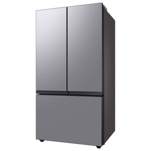 Samsung Bespoke Standard-Depth Beverage Center 30.1-cu ft 3 -Door Smart Compatible French Door Refrigerator with Dual Ice Maker with Water Dispenser and Door within Door ( Stainless Steel - All Panels ) ENERGY STAR Certified