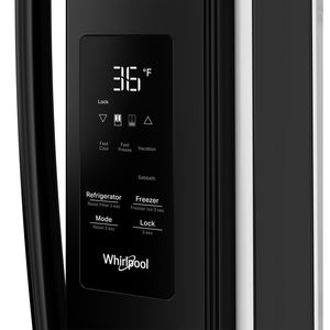 Whirlpool Standard-Depth 30.52 3 -Door French Door Refrigerator with Ice Maker ( Black ) ENERGY STAR Certified