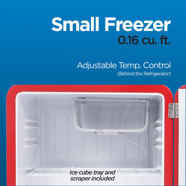 Commercial Cool 1.6-cu ft Mini Fridge with Freezer ( Red )