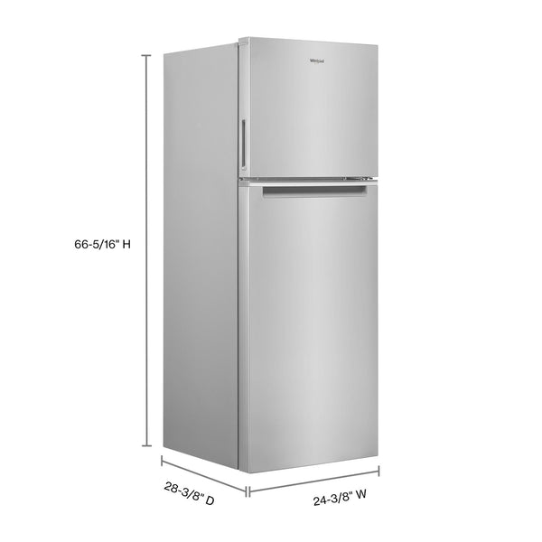 Whirlpool 12.9-cu ft Counter-Depth Top-Freezer Refrigerator Built-In ( Fingerprint Resistant Stainless Finish )
