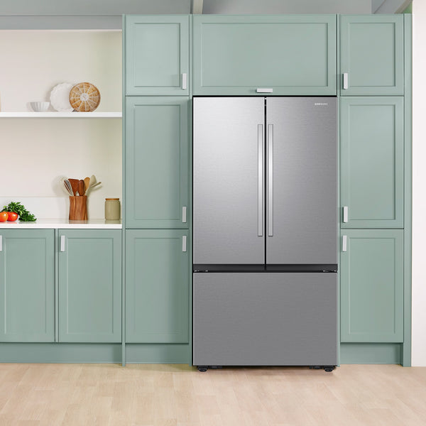 Samsung Standard-Depth Mega Capacity 31.5-cu ft 3 -Door Smart Compatible French Door Refrigerator with Dual Ice Maker ( Fingerprint Resistant Stainless Steel ) ENERGY STAR Certified