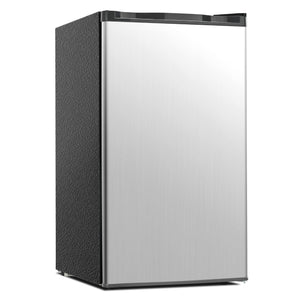 Euhomy  3.2 Cu.Ft Single Door Mini Fridge with Freezer in Sliver