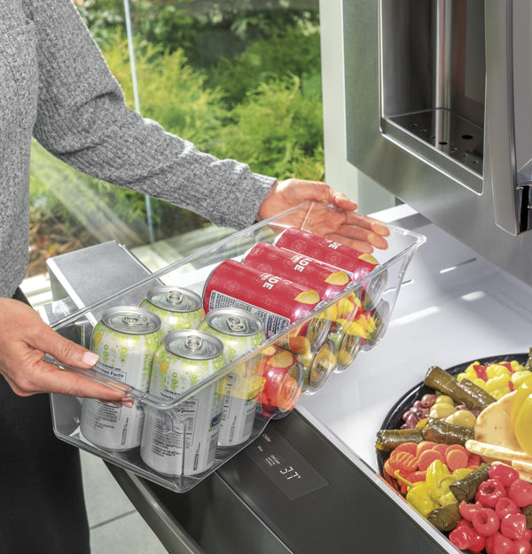 GE Profile Standard-Depth 27.9-cu ft 4 -Door Smart Compatible French Door Refrigerator with Ice Maker with Water and Ice Dispenser and Door within Door ( Stainless Steel ) ENERGY STAR Certified