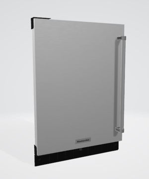 KitchenAid 5-cu ft Built-In Mini Fridge ( Black Cabinet/Stainless Door )