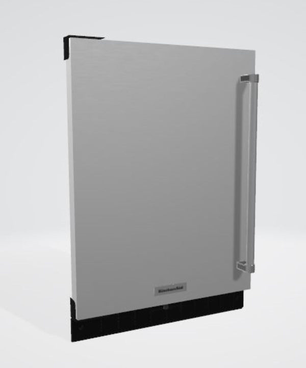 KitchenAid 5-cu ft Built-In Mini Fridge ( Black Cabinet/Stainless Door )