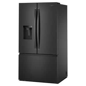 Whirlpool Standard-Depth 29.58-cu ft 3 -Door French Door Refrigerator with Dual Ice Maker with Water and Ice Dispenser ( Print Resist Black Stainless ) ENERGY STAR Certified