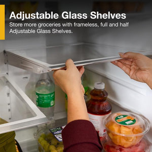 Whirlpool Standard-Depth 30.52-cu ft 3 -Door French Door Refrigerator with Ice Maker with Water Dispenser ( Fingerprint Resistant Stainless Finish ) ENERGY STAR Certified