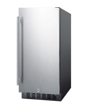 Summit Appliance 3-cu ft Built-In Mini Fridge ( Stainless steel door and black cabinet )