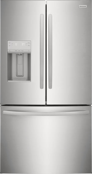 Frigidaire Standard-Depth 27.8-cu ft 3 -Door French Door Refrigerator with Ice Maker with Water and Ice Dispenser ( Fingerprint Resistant Stainless Steel ) ENERGY STAR Certified