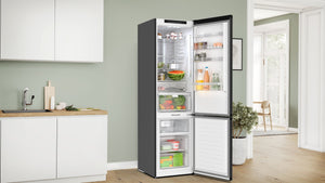 Bosch 800 Series 13-cu ft Counter-Depth Built-In Bottom-Freezer Refrigerator with Ice Maker ( Black ) ENERGY STAR Certified