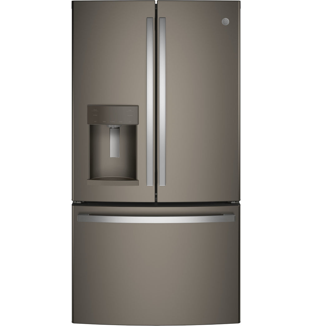 GE Standard-Depth 27.8-cu ft 3 -Door French Door Refrigerator with Ice Maker with Water and Ice Dispenser ( Slate ) ENERGY STAR Certified