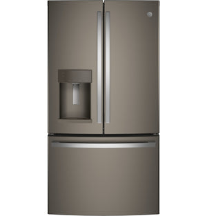 GE Standard-Depth 27.8-cu ft 3 -Door French Door Refrigerator with Ice Maker with Water and Ice Dispenser ( Slate ) ENERGY STAR Certified