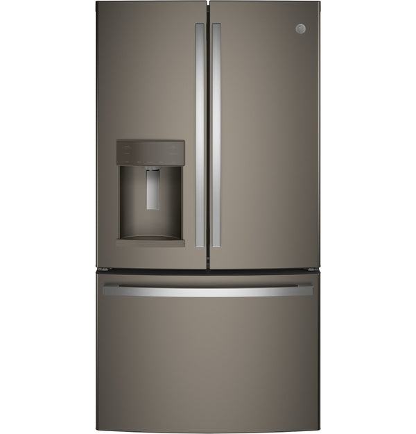 GE Standard-Depth 27.8-cu ft 3 -Door French Door Refrigerator with Ice Maker with Water and Ice Dispenser ( Slate ) ENERGY STAR Certified
