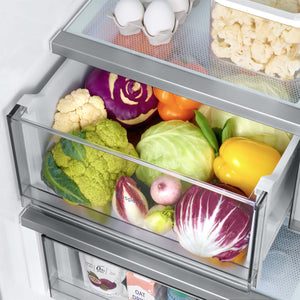 Samsung Bespoke Standard-Depth 30.1-cu ft 3.0 -Door Smart Compatible French Door Refrigerator with Dual Ice Maker with Water Dispenser ( White Glass - All Panels ) ENERGY STAR Certified