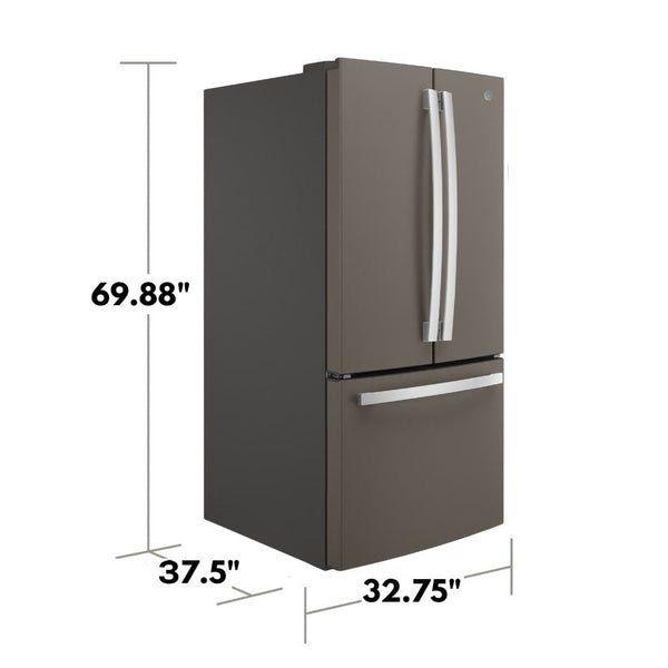 GE Standard-Depth 24.8-cu ft 3 -Door French Door Refrigerator with Ice Maker with Water Dispenser ( Slate ) ENERGY STAR Certified