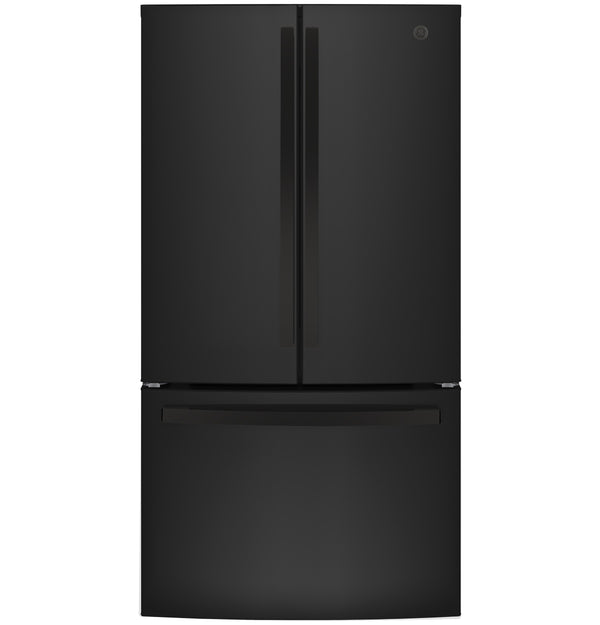 GE Standard-Depth 27-cu ft 3 -Door French Door Refrigerator with Ice Maker with Water Dispenser ( Black ) ENERGY STAR Certified