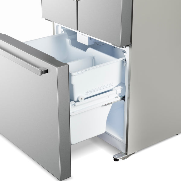 Cosmo Counter-Depth 17.5-cu ft 3 -Door French Door Refrigerator with Ice Maker ( Stainless Steel ) ENERGY STAR Certified