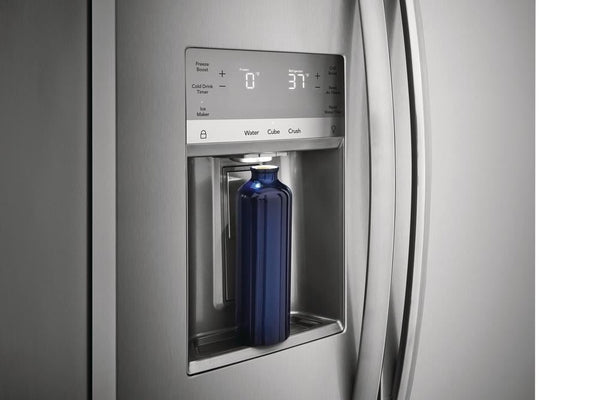 Frigidaire Gallery 22.3-cu ft Counter-Depth Side-by-Side Refrigerator with Ice Maker ,Water and Ice Dispenser ( Fingerprint Resistant Stainless Steel ) ENERGY STAR Certified
