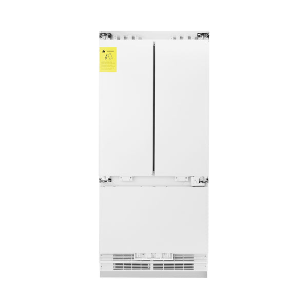 ZLINE KITCHEN & BATH Counter-Depth Built-In 19.6-cu ft 3 -Door Built-In French Door Refrigerator with Ice Maker with Water Dispenser ( Custom Panel-Ready ) ENERGY STAR Certified