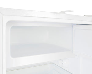 Summit Appliance 2.68-cu ft Built-In Mini Fridge with Freezer ( Stainless steel door and white cabinet )