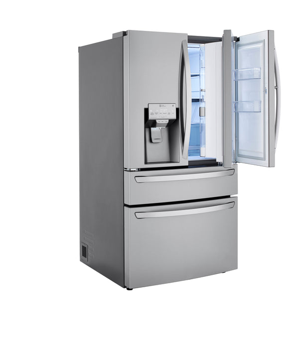 LG Counter-Depth Craft Ice 22.5-cu ft 4 -Door Smart Compatible French Door Refrigerator with Dual Ice Maker with Water and Ice Dispenser and Door within Door ( PrintProof Stainless Steel ) ENERGY STAR Certified