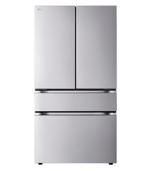 LG Standard-Depth 29.6-cu ft 4 -Door Smart Compatible French Door Refrigerator with Ice Maker with Water Dispenser ( PrintProof Stainless Steel ) ENERGY STAR Certified