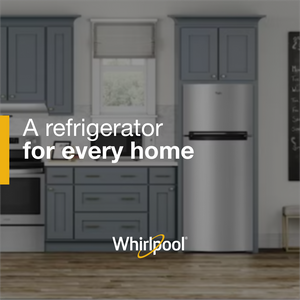 Whirlpool Flexible Storage Bin 17.6-cu ft Top-Freezer Refrigerator ( Fingerprint Resistant Metallic Steel )