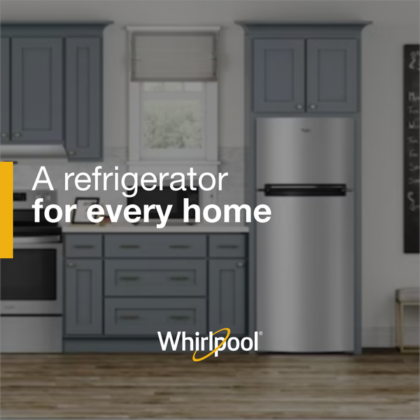 Whirlpool Flexible Storage Bin 17.6-cu ft Top-Freezer Refrigerator ( Black )