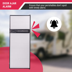 Equator Advanced Appliances RV 12V/DC OFF-GRID 10-cu ft Counter-Depth Top-Freezer Refrigerator Built-In ( Stainless )