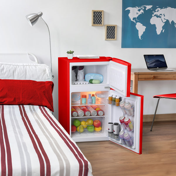 Avanti 3-cu ft Mini Fridge with Freezer ( Red ) ENERGY STAR