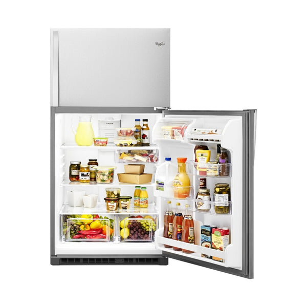 Whirlpool 20.5-cu ft Top-Freezer Refrigerator ( Fingerprint Resistant Stainless Steel )