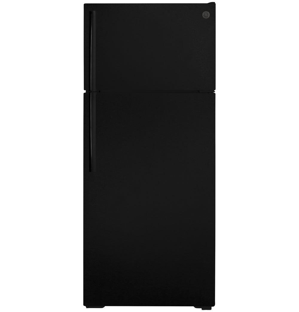 GE 17.5-cu ft Top-Freezer Refrigerator ( Black ) ENERGY STAR Certified