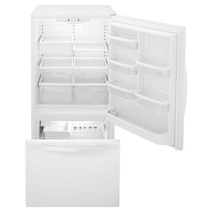 Whirlpool 18.7-cu ft Standard-Depth Bottom-Freezer Refrigerator with Ice Maker ( White ) ENERGY STAR Certified