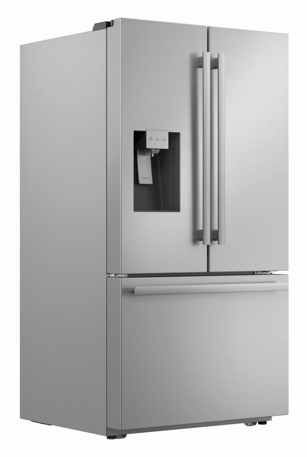 Sharp Standard-Depth 28.9-cu ft 3 -Door French Door Refrigerator with Ice Maker with Water and Ice Dispenser ( Stainless Steel ) ENERGY STAR Certified