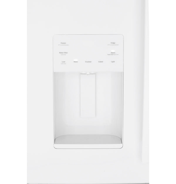 GE Standard-Depth 25.6-cu ft 3 -Door French Door Refrigerator with Ice Maker with Water and Ice Dispenser ( White ) ENERGY STAR Certified