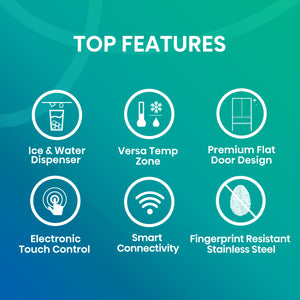 Hisense PureFlat Standard-Depth 25.6-cu ft 4 -Door Smart Compatible French Door Refrigerator with Ice Maker with Water and Ice Dispenser ( Stainless steel ) ENERGY STAR Certified