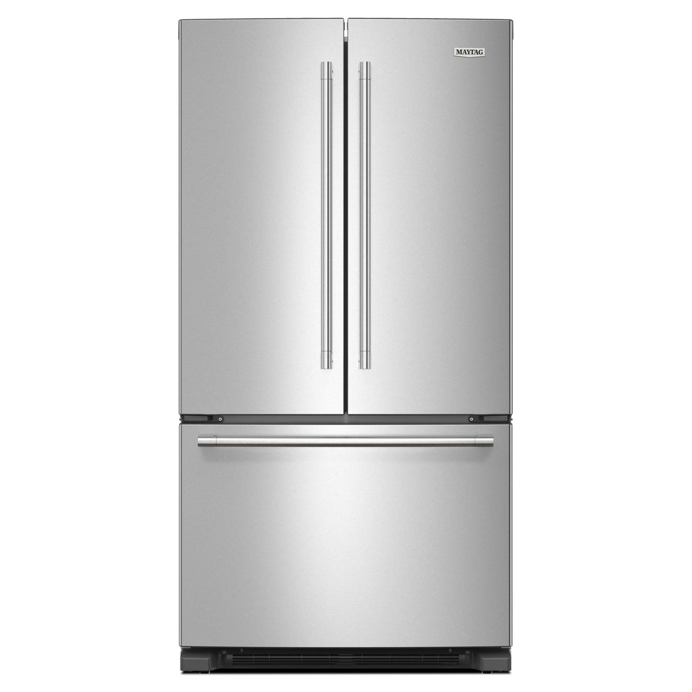 Maytag Standard-Depth 25.2-cu ft 3 -Door French Door Refrigerator with Ice Maker with Water Dispenser ( Fingerprint Resistant Stainless Steel ) ENERGY STAR Certified