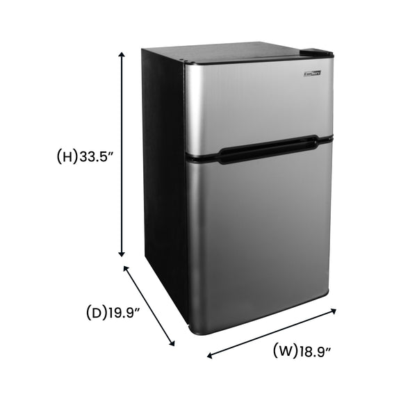 Equator Advanced Appliances 3.2-cu ft Mini Fridge with Freezer ( Stainless ) ENERGY STAR