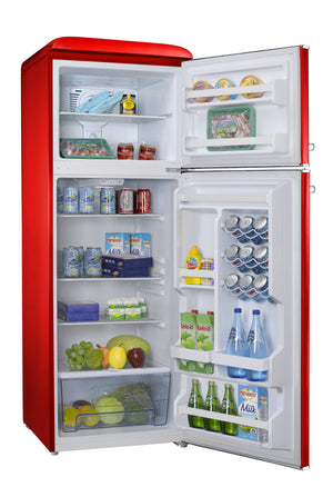 Galanz 12.0-cu ft Counter-Depth Top-Freezer Refrigerator ( Hot Rod Red ) ENERGY STAR Certified